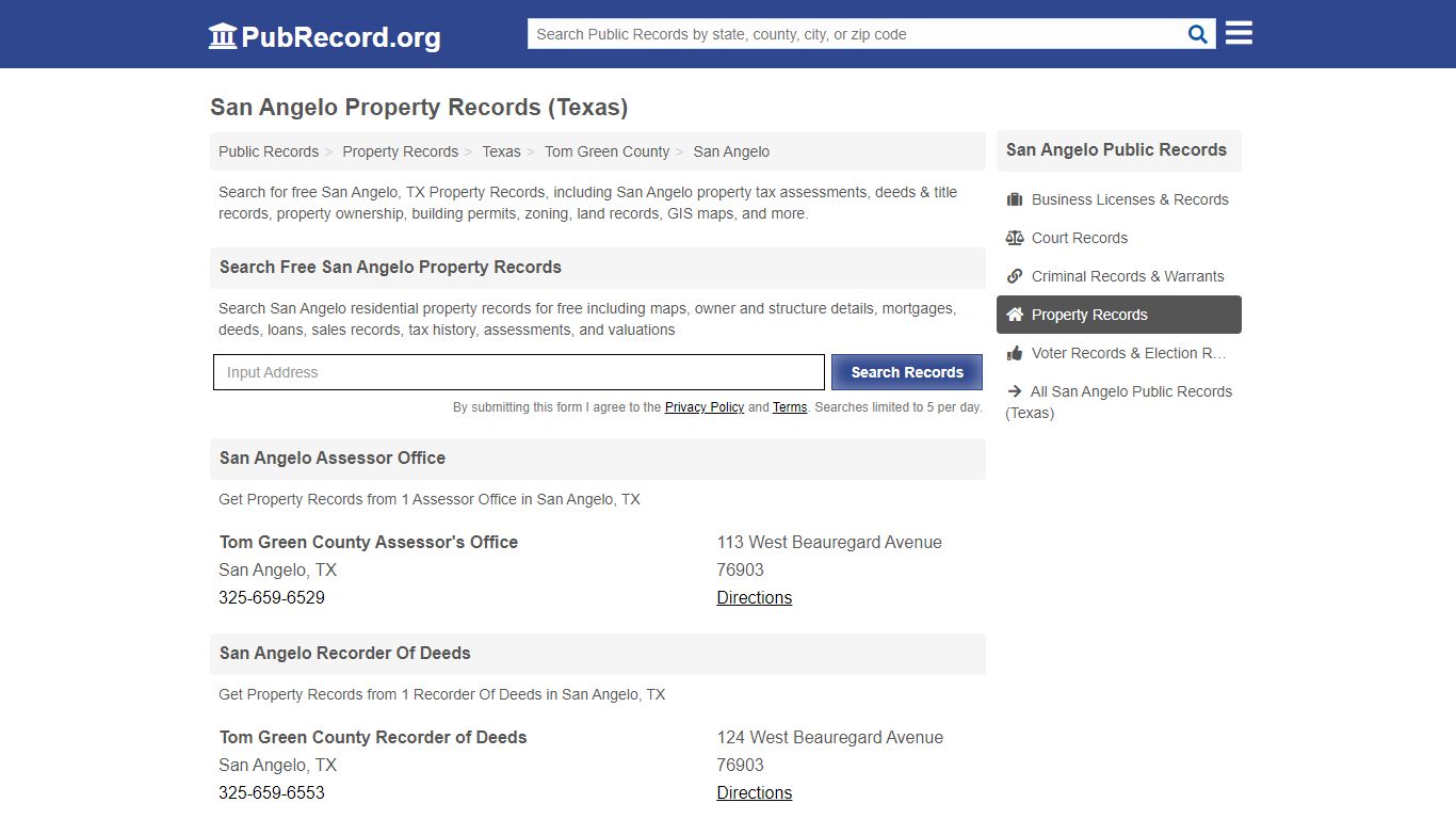 Free San Angelo Property Records (Texas Property Records)