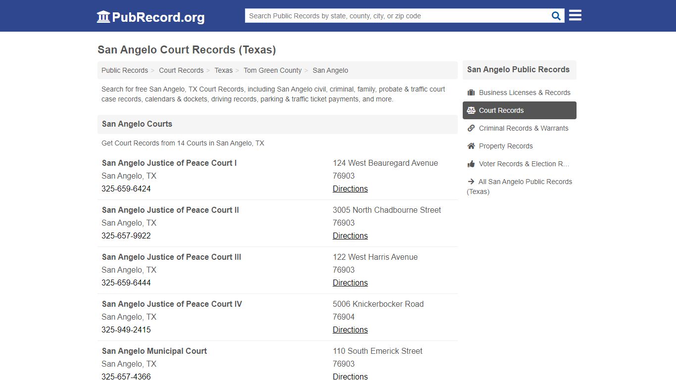 Free San Angelo Court Records (Texas Court Records)